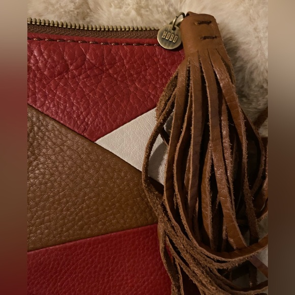 Hobo wristlet leather bag wallet, tassel - Picture 2 of 2